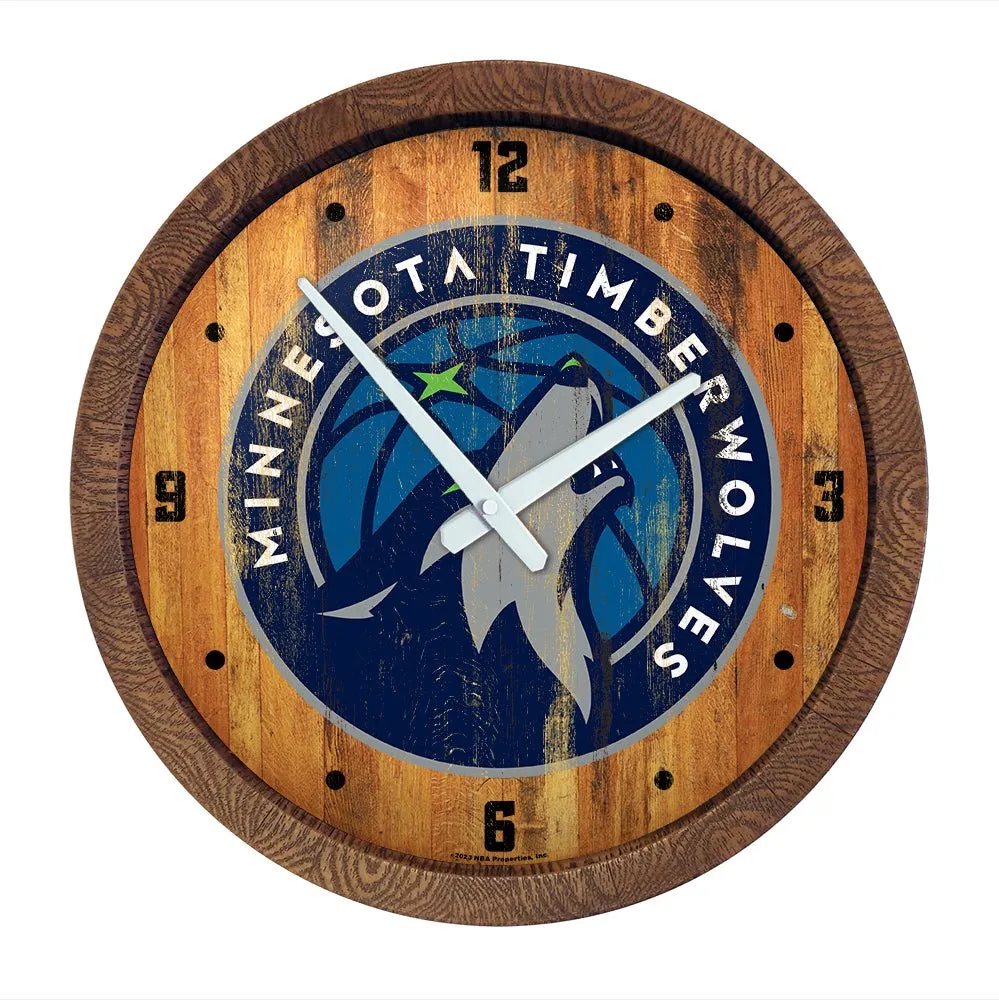 Minnesota Timberwolves: "Faux" Barrel Top Clock