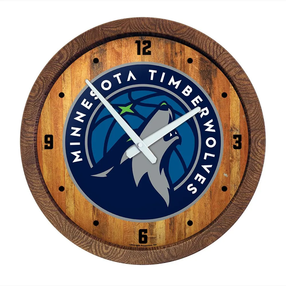 Minnesota Timberwolves: "Faux" Barrel Top Clock