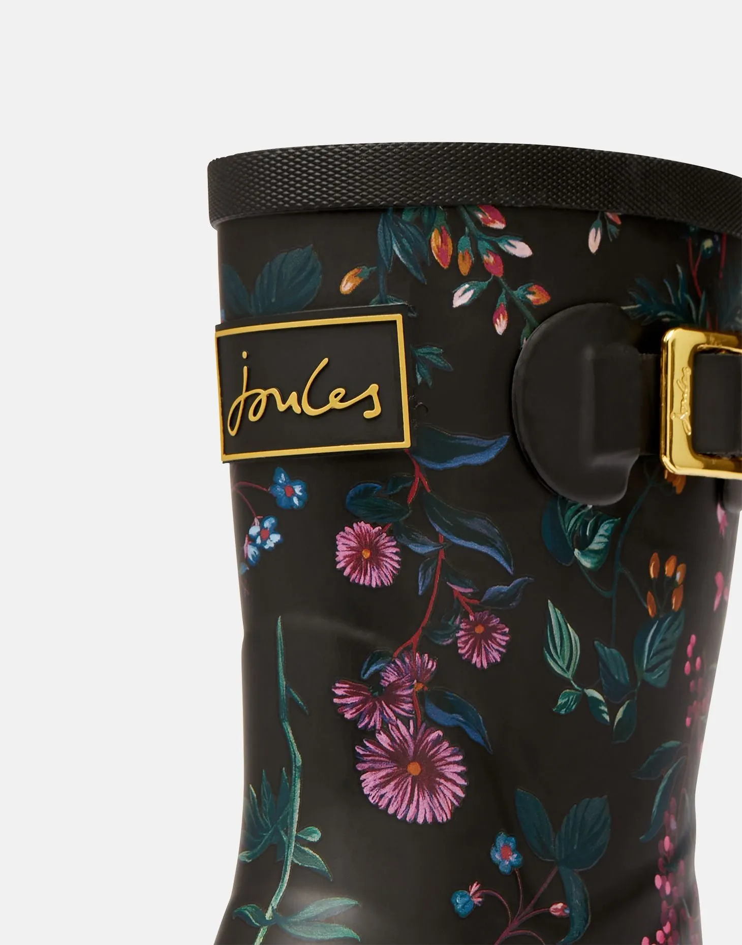 Molly mid-height rain boots in black botanic
