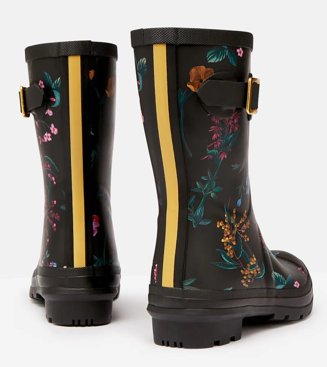 Molly mid-height rain boots in black botanic