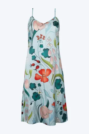 MULBERRY FLORAL-PRINT SILK MIDI SLIP DRESS