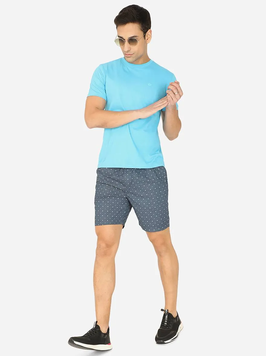 Navy Blue Printed Regular Fit Boxer Shorts | JadeBlue