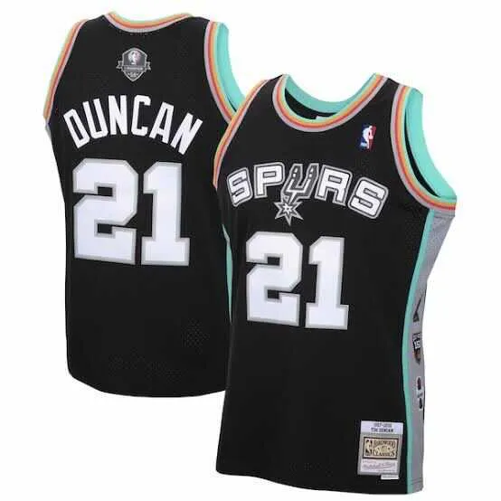 NBA Tim Duncan San Antonio Spurs 21 Retro Jersey