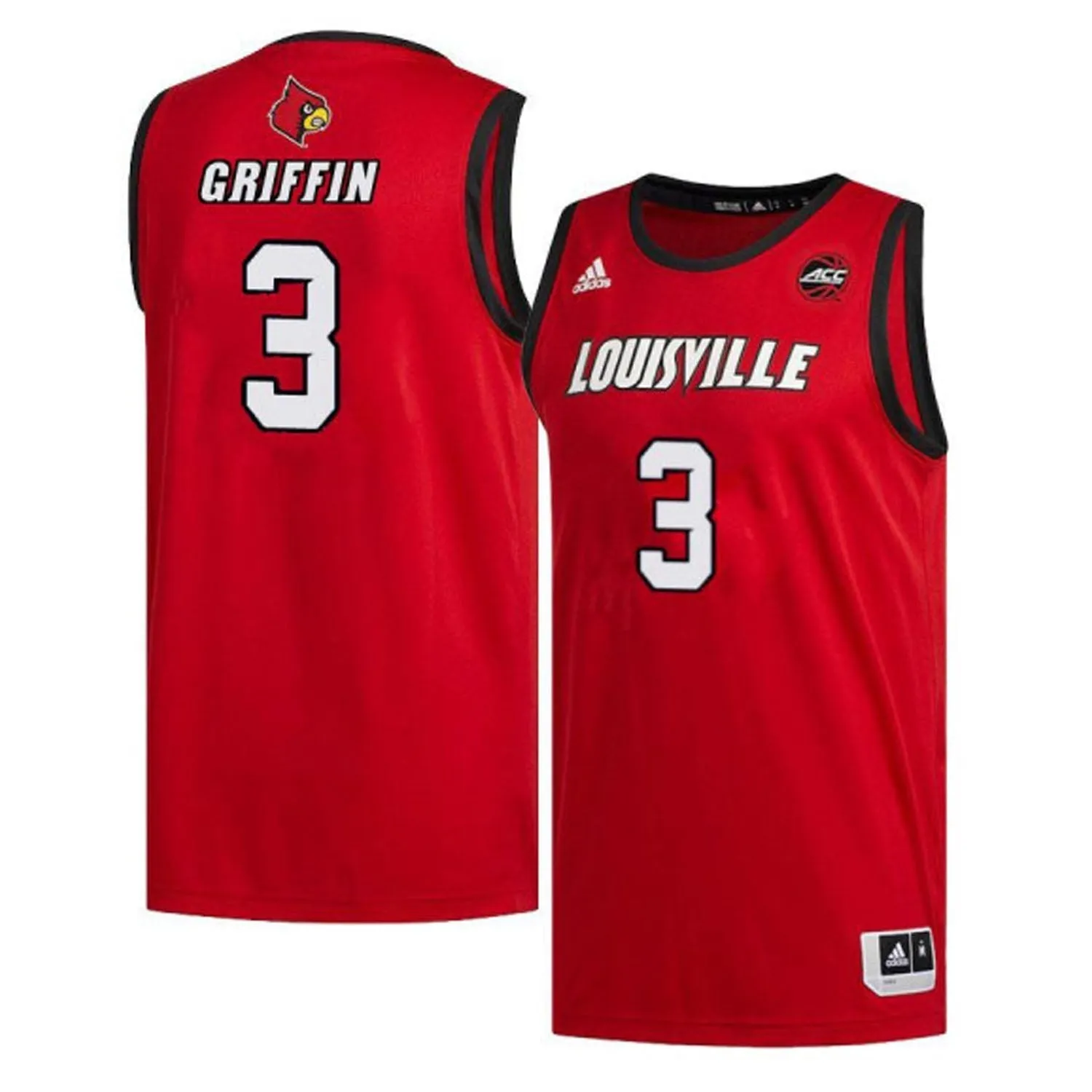 NCAAB Jo Griffin Red Retro Louisville Cardinals 3 Jersey