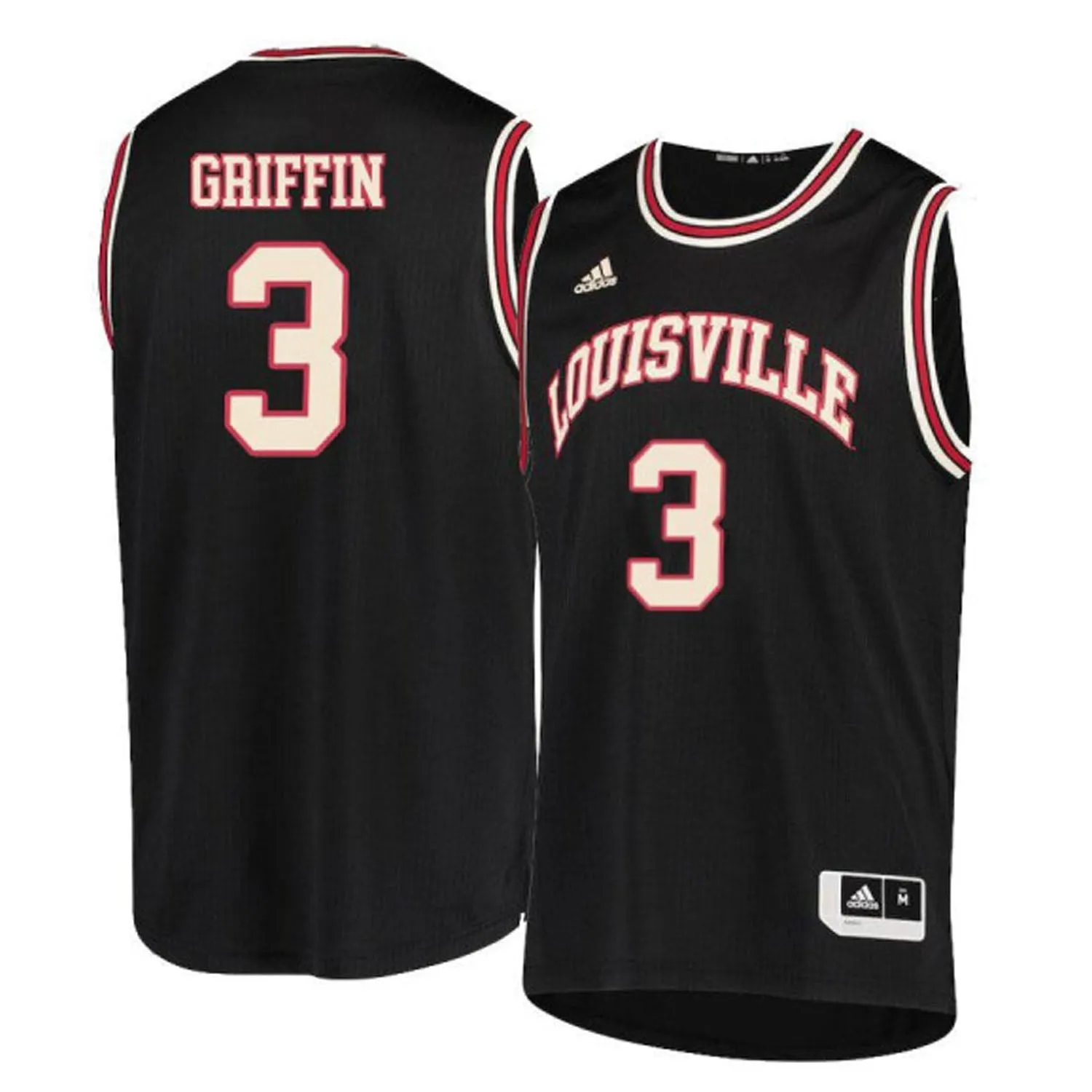 NCAAB Jo Griffin Red Retro Louisville Cardinals 3 Jersey