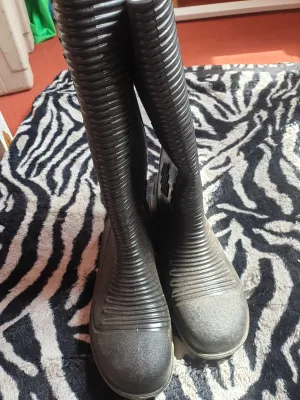 NEW Black size 7 Dunlop steel toe wellingtons FREE POSTAGE ✅
