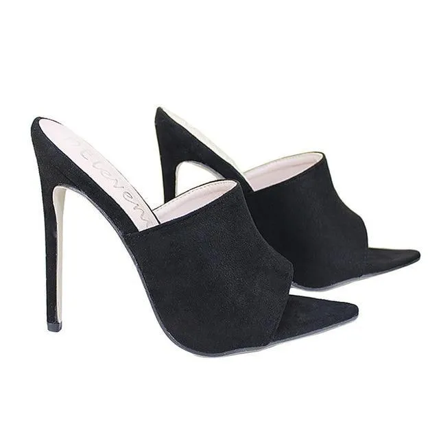 New European Station Sandals Candy Color Luxury Rabbit Fur Slippers