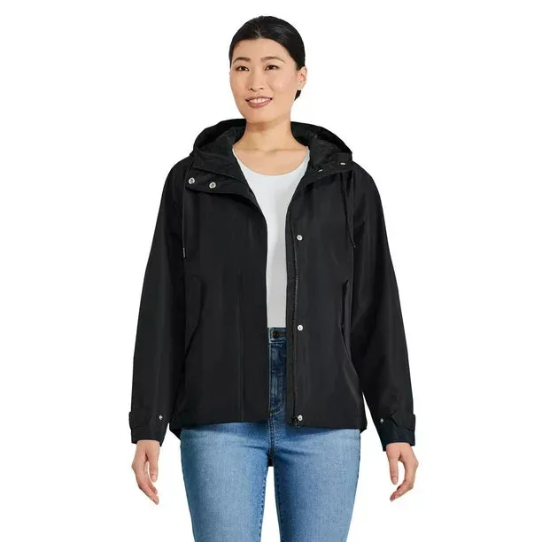 New George Women's Rain Jacket in Black, Sz M! Retails $50 