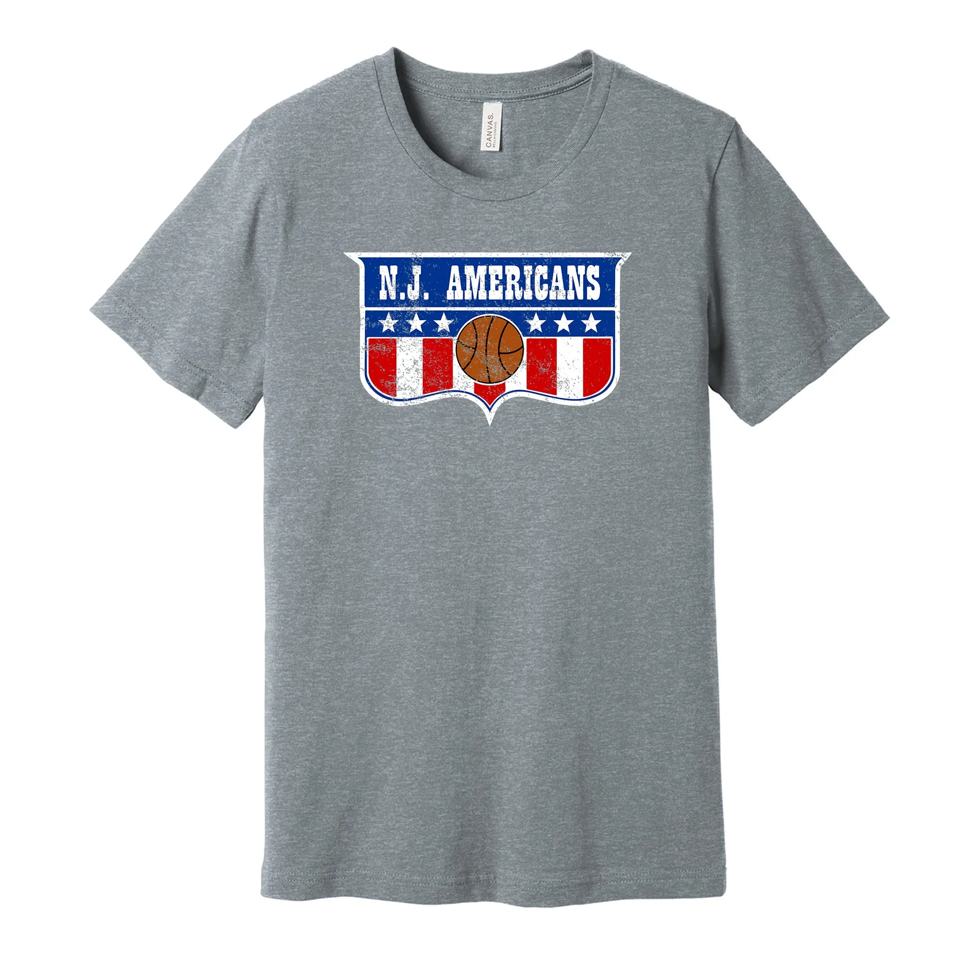 New Jersey Americans Distressed Logo Shirt - Defunct Basketball Team - Celebrate New Jersey Heritage and History - Hyper Than Hype