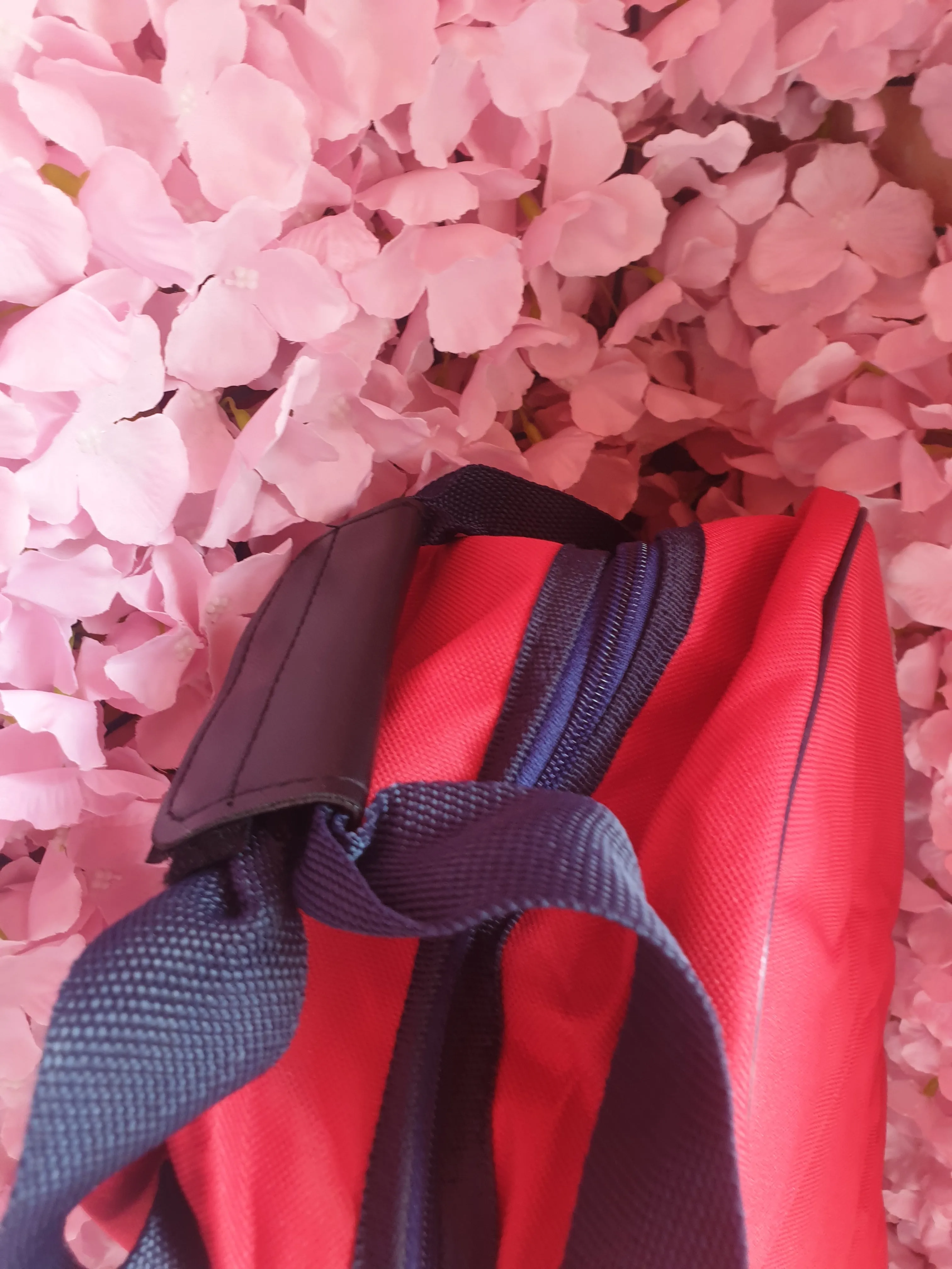 New red Rhinegold long riding boot bag