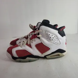 Nike Air Jordan Retro 6 Carmine 2021 Authentic Basketball Red Size 6Y