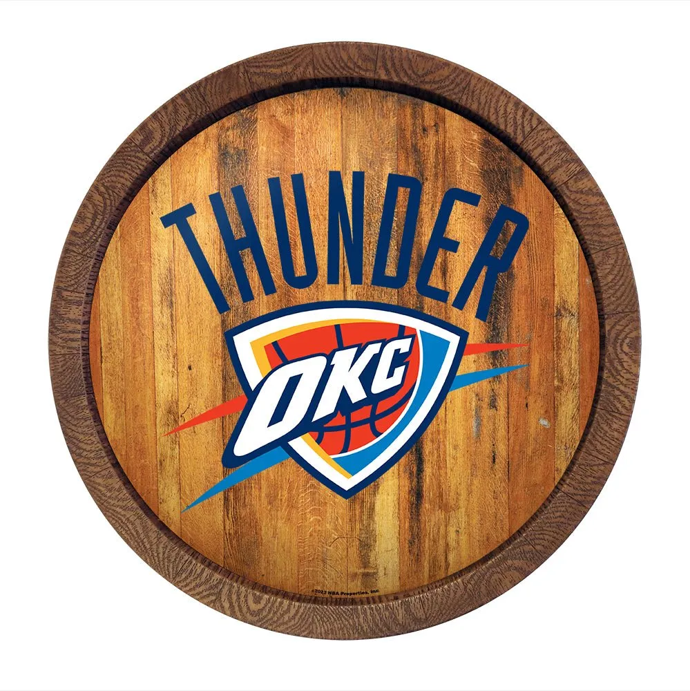 Oklahoma City Thunder: Logo - "Faux" Barrel Top Sign