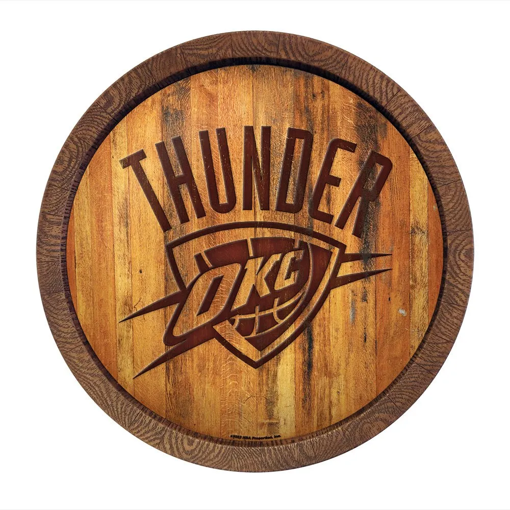 Oklahoma City Thunder: Logo - "Faux" Barrel Top Sign