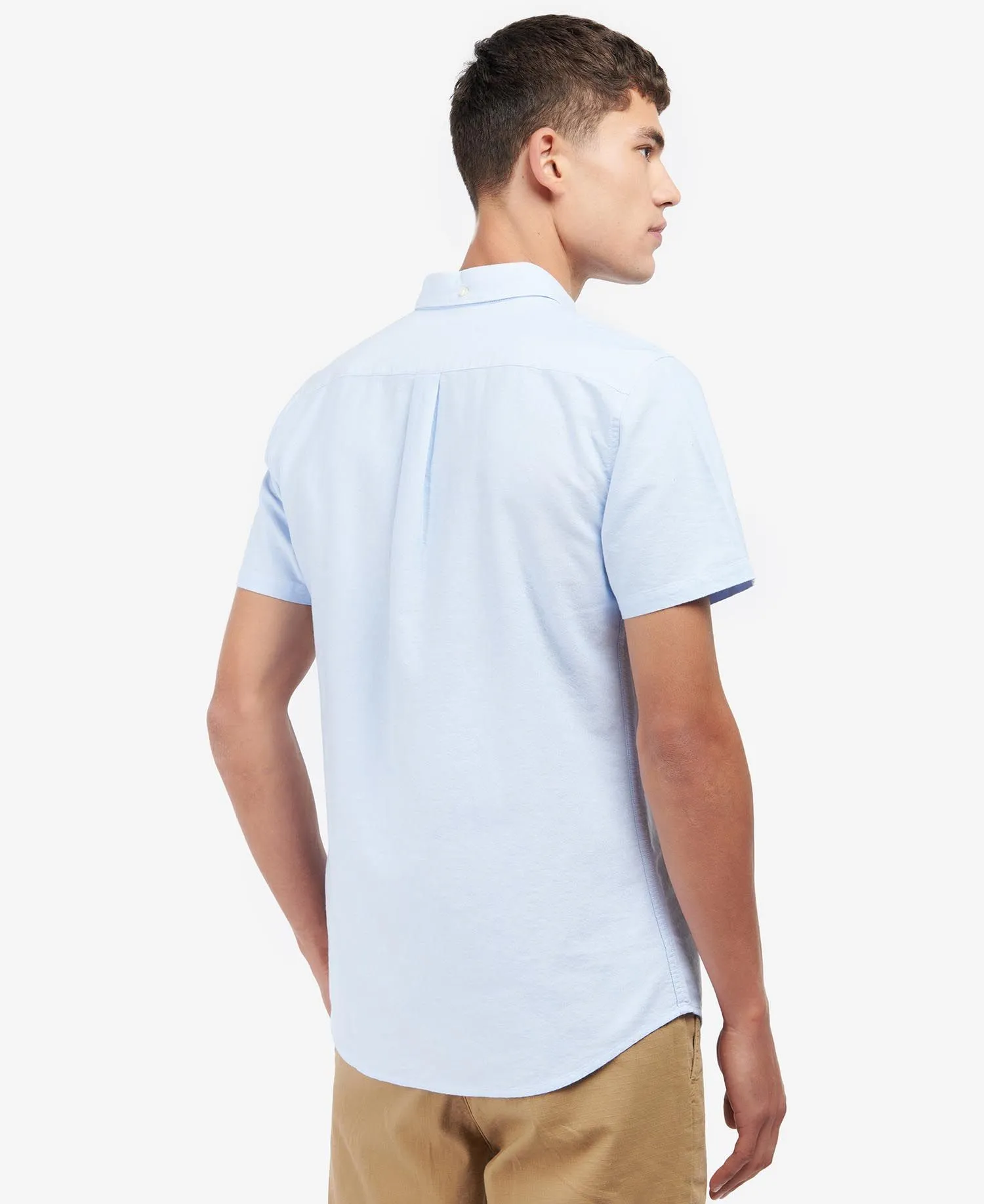 Oxford Short Sleeve Tailored Shirt in Sky Blue