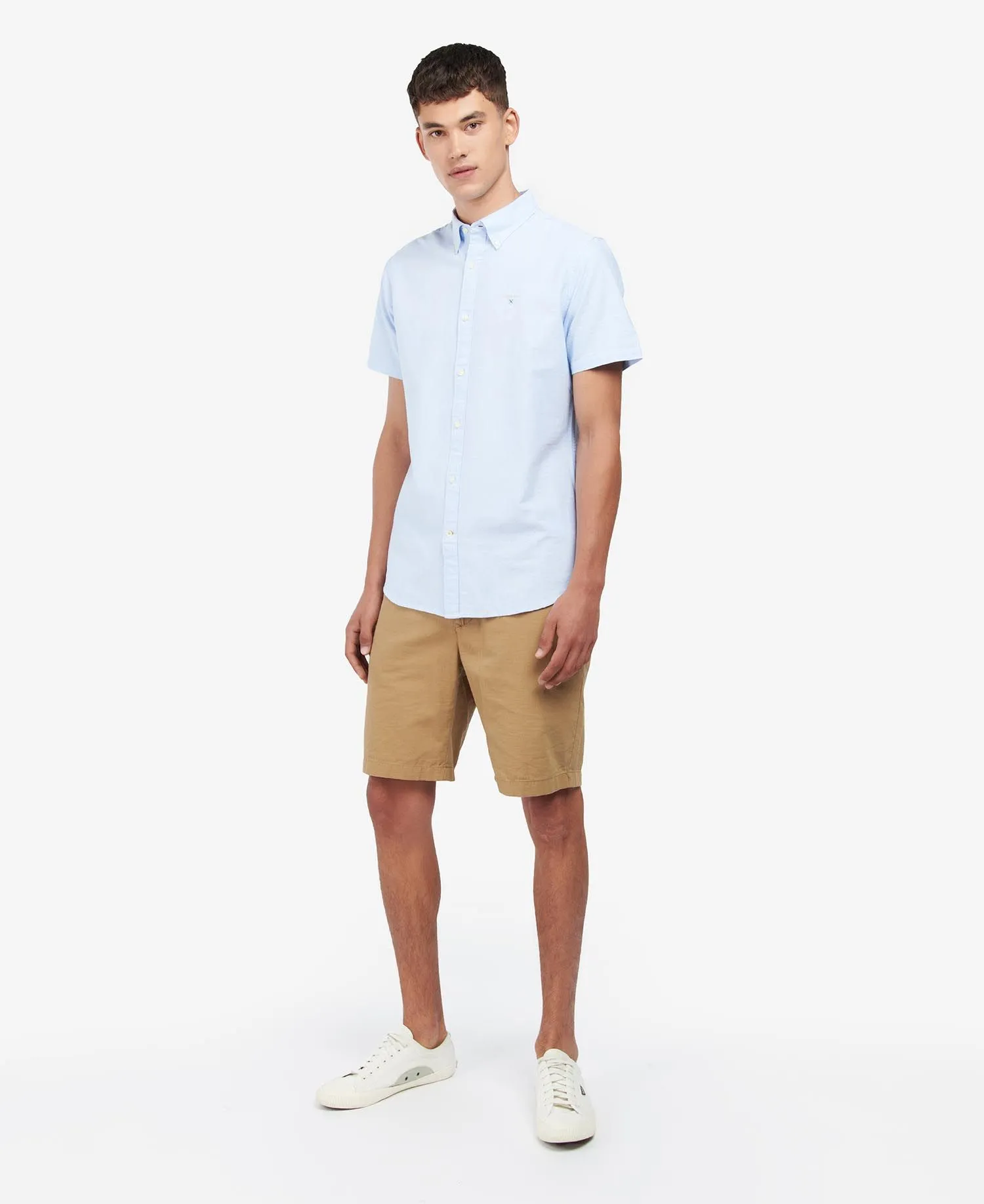 Oxford Short Sleeve Tailored Shirt in Sky Blue