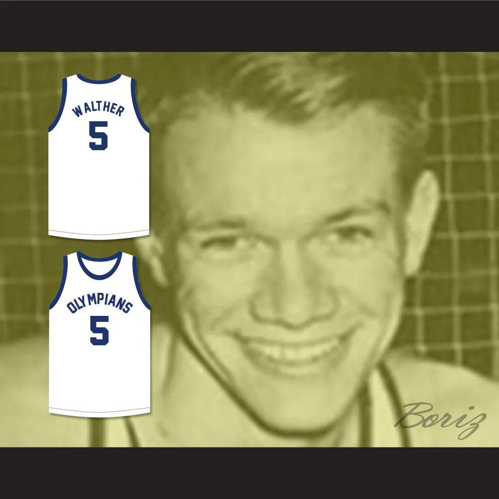 Paul Walther 5 Indianapolis Olympians Retro White Basketball Jersey
