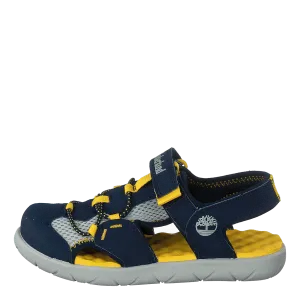 Perkins Row Fisherman Navy/yellow