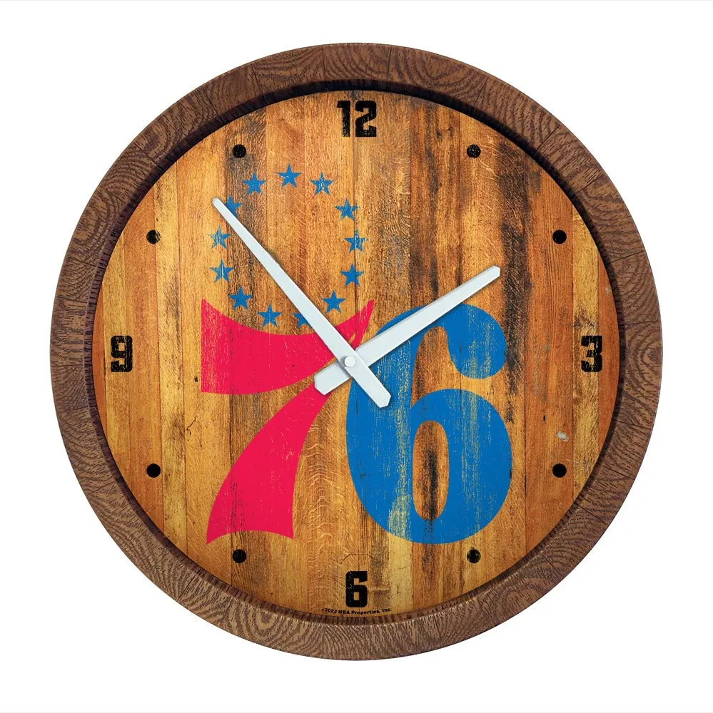 Philadelphia 76ers: "Faux" Barrel Top Clock