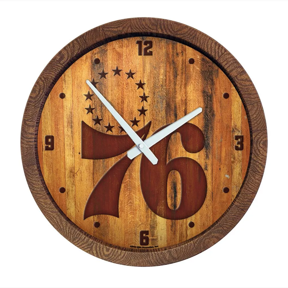 Philadelphia 76ers: "Faux" Barrel Top Clock