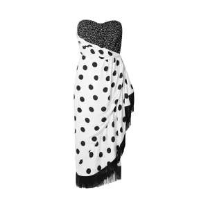 Polka Dot-Fringe Dress