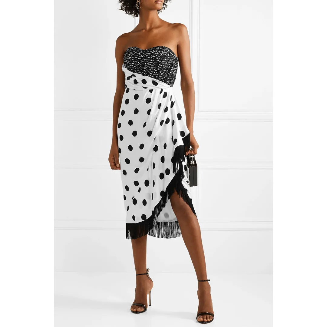 Polka Dot-Fringe Dress