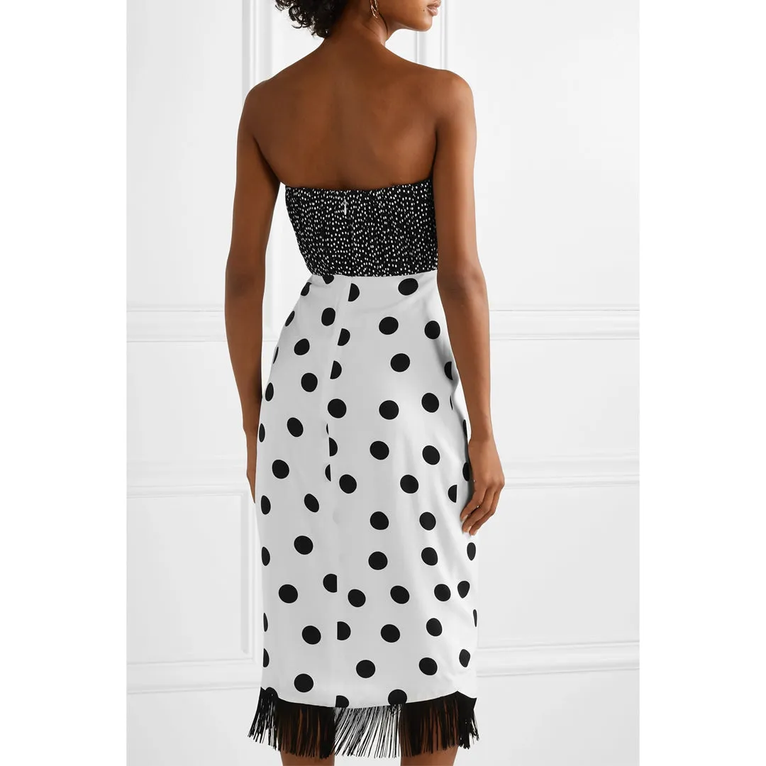 Polka Dot-Fringe Dress