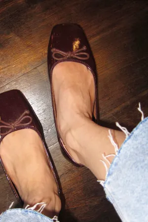 Poppy Ballet Flats in Espresso