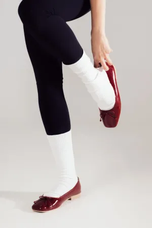 Poppy Ballet Flats in Maroon