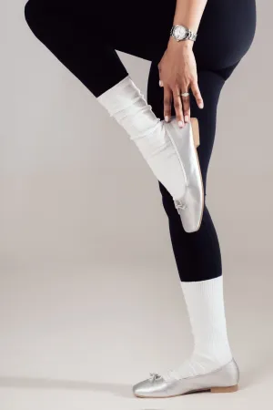 Poppy Ballet Flats in Silver