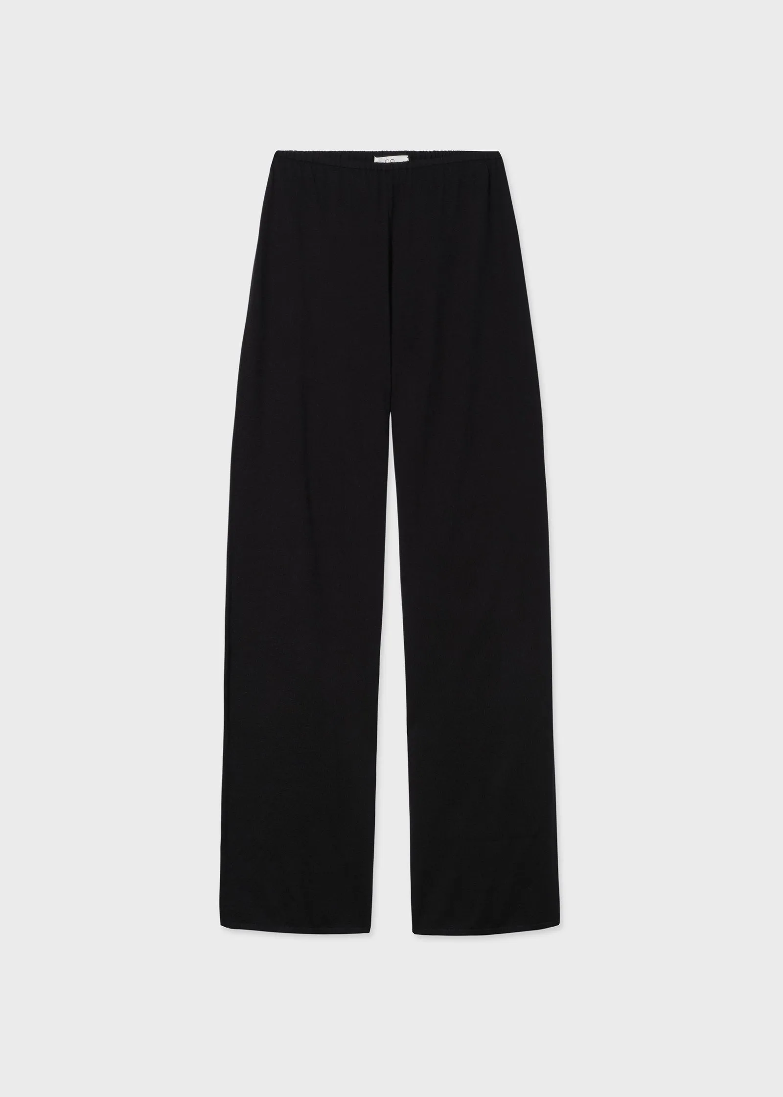 Pull Up Pant in Fine Cashmere - Black