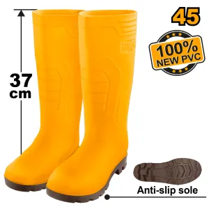 Rain Boots 100% New Virgin PVC / Nitrile with Anti-Slip Sole SSH092L.45