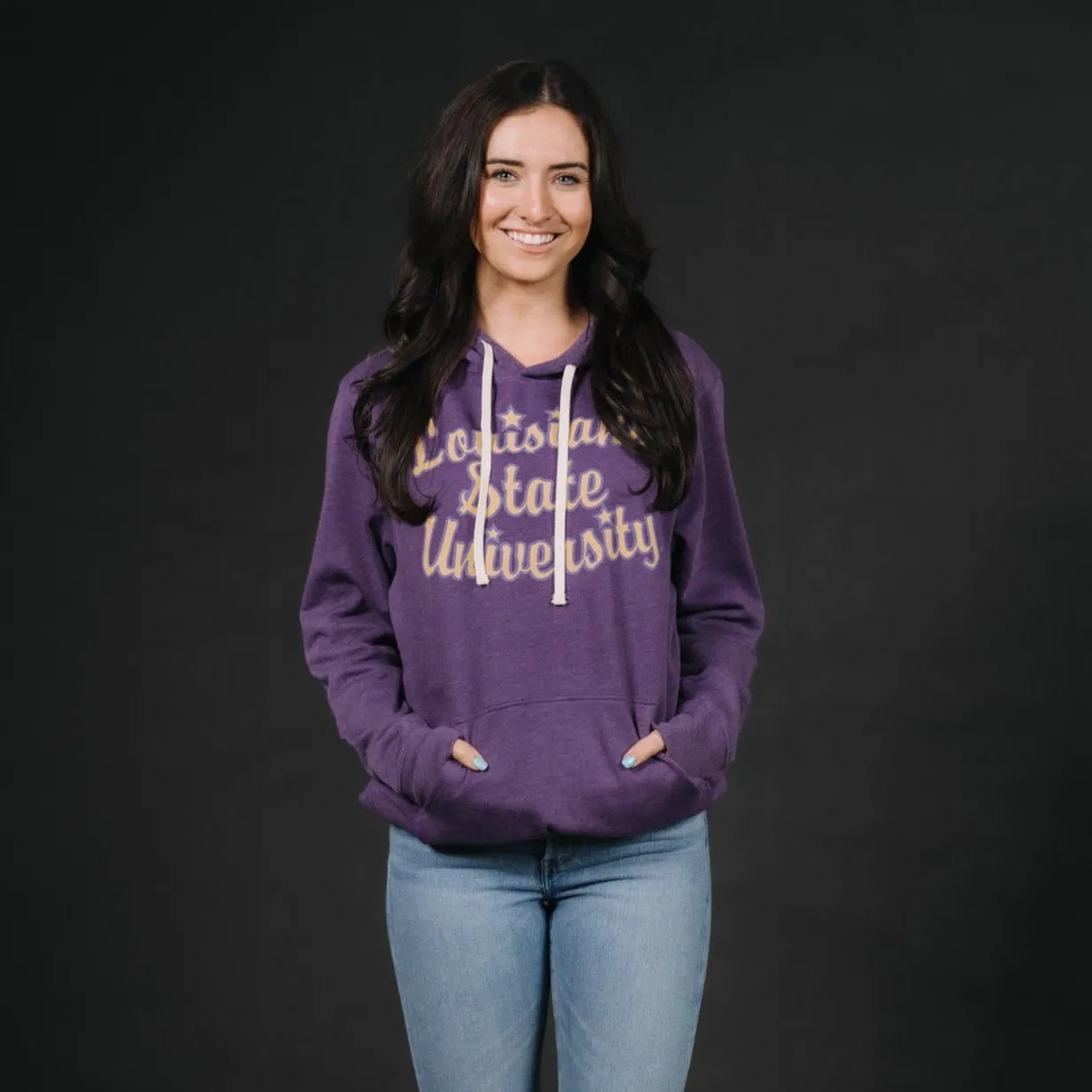 Retro LSU Script Hoodie