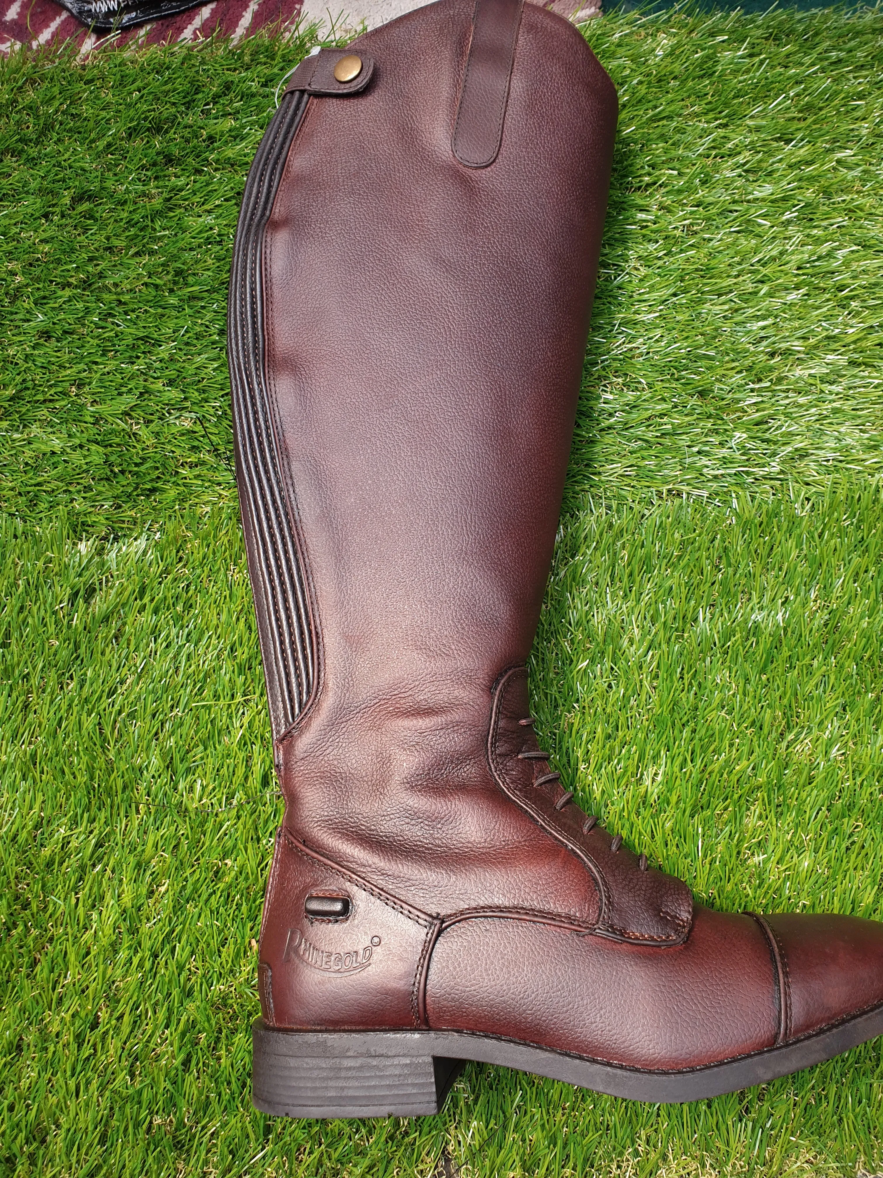 Rhinogold Brown or black leather Riding boots FREE POSTAGE ✅