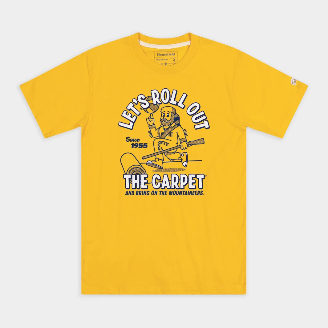 Roll Out the Carpet Retro WVU Basketball Tee
