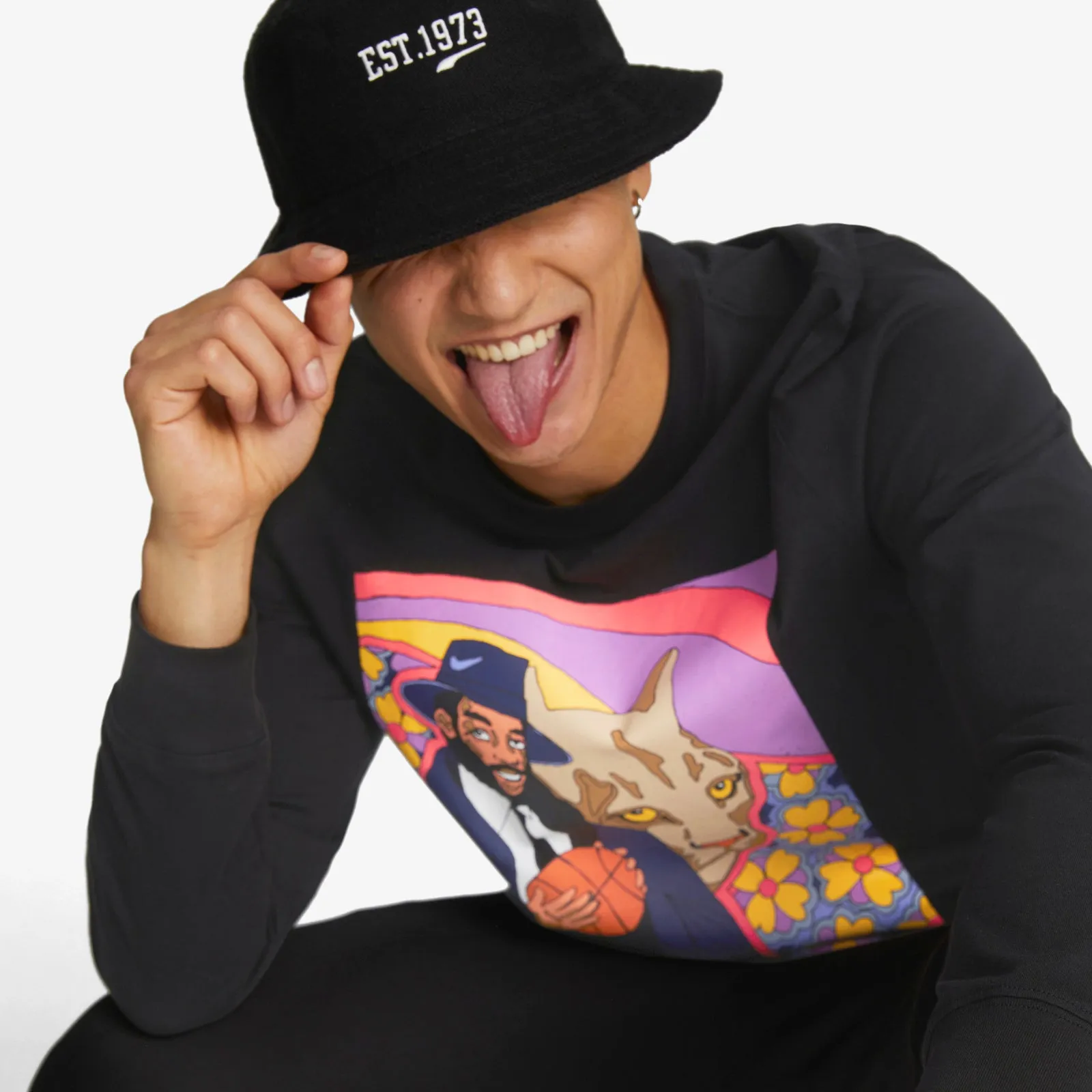 Run It Back Long Sleeve Tee - Black