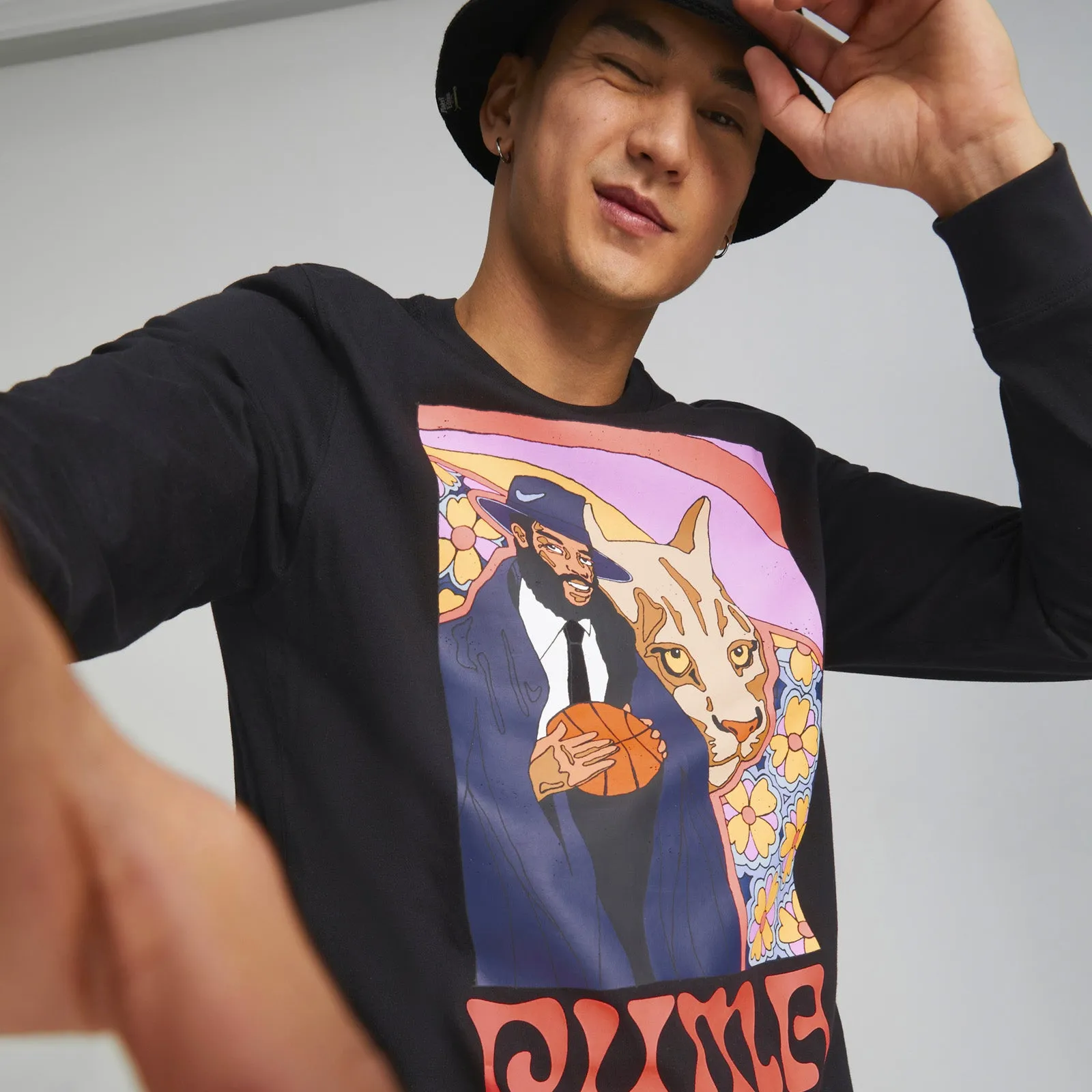 Run It Back Long Sleeve Tee - Black