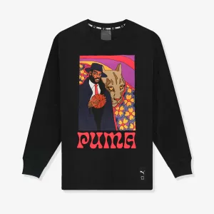 Run It Back Long Sleeve Tee - Black