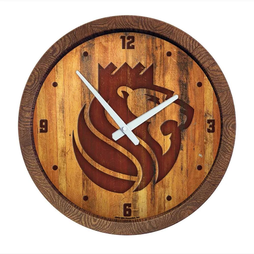Sacramento Kings: Logo - "Faux" Barrel Top Clock