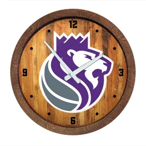 Sacramento Kings: Logo - "Faux" Barrel Top Clock