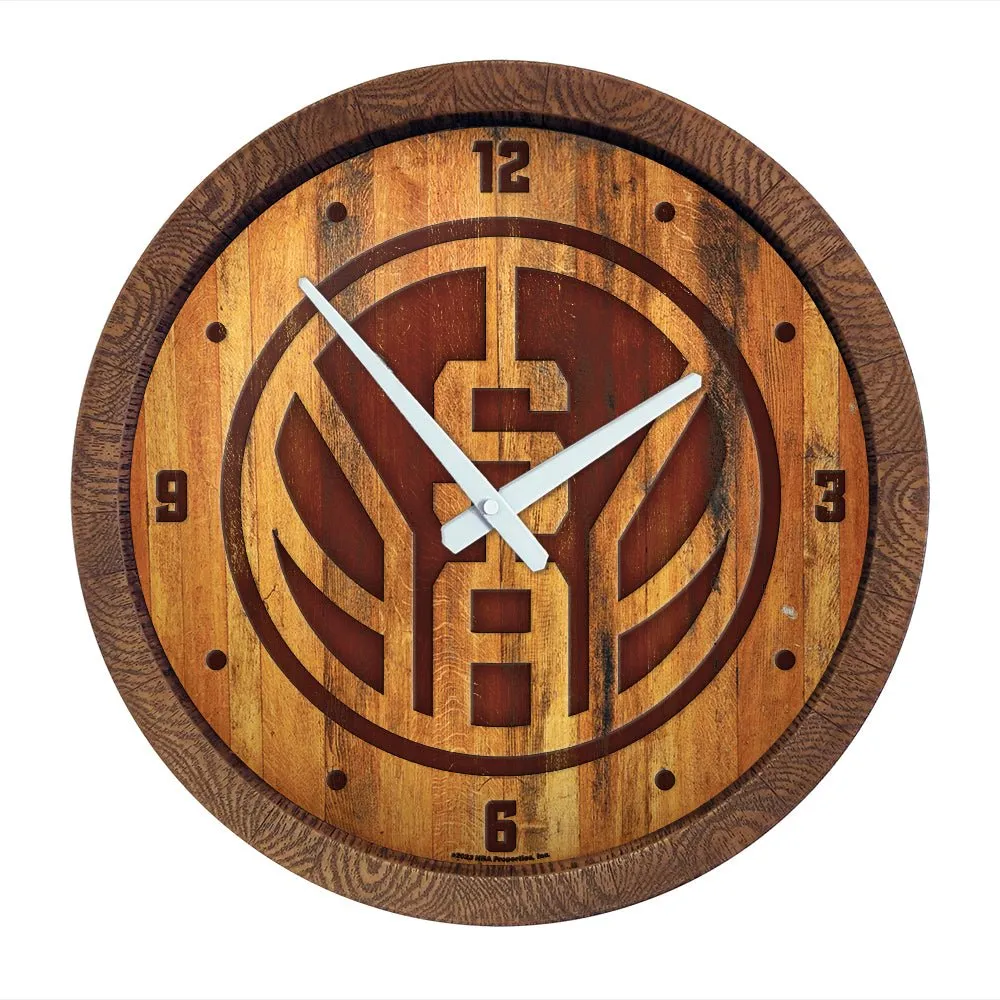 San Antonio Spurs: Logo - "Faux" Barrel Top Clock
