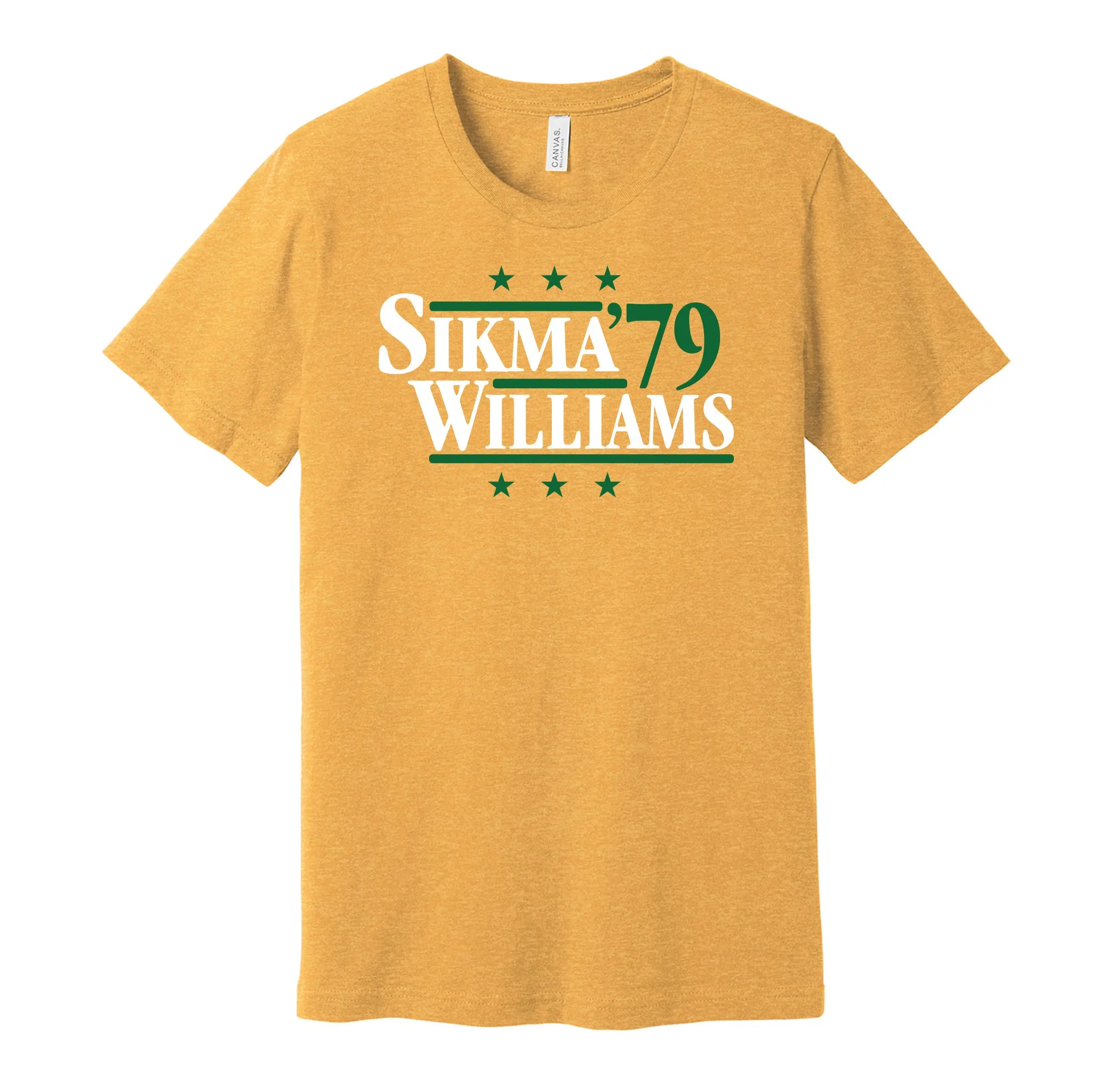 Sikma & Williams '79 - Seattle Basketball Legends Political Campaign Parody T-Shirt - Hyper Than Hype Shirts