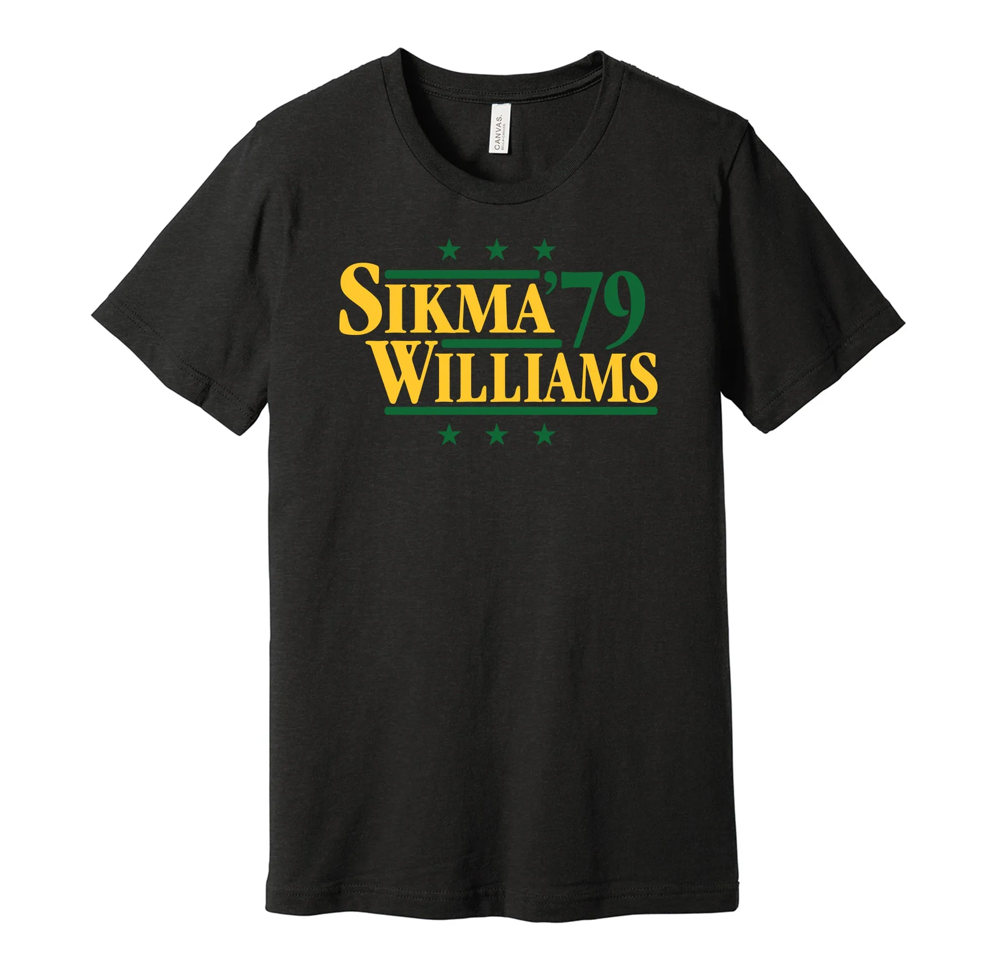 Sikma & Williams '79 - Seattle Basketball Legends Political Campaign Parody T-Shirt - Hyper Than Hype Shirts