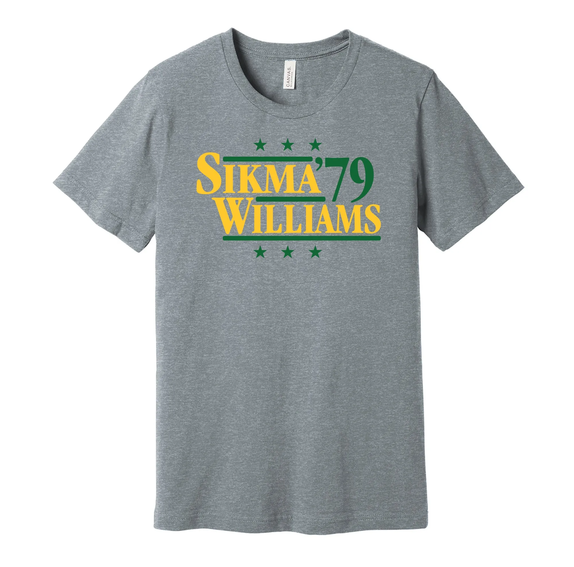 Sikma & Williams '79 - Seattle Basketball Legends Political Campaign Parody T-Shirt - Hyper Than Hype Shirts