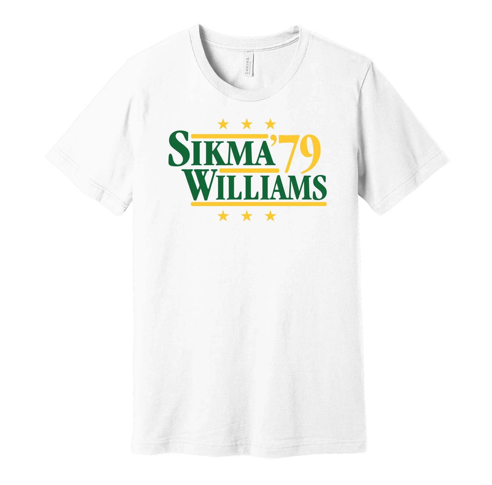 Sikma & Williams '79 - Seattle Basketball Legends Political Campaign Parody T-Shirt - Hyper Than Hype Shirts