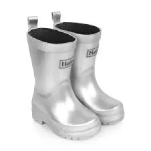 Silver Shimmer Rain Boots