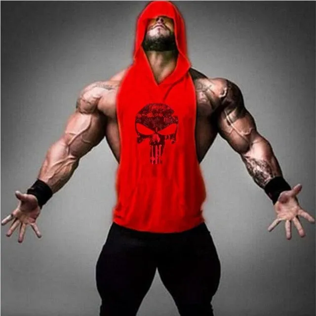 Skull Golds Bodybuilding Stringer Tank Tops men Gyms Stringer Shirt Fitness Tank Top Men Gyms Clothing Cotton Vest hoodies