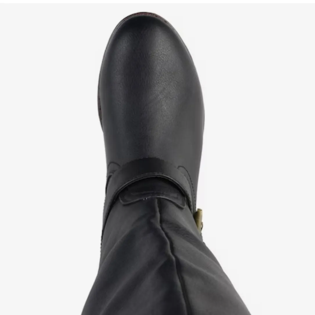 SPOKANE Wide Calf Low Heel Riding Boots