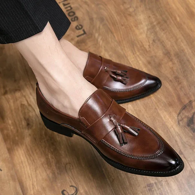 StilMann Herren Lederschuhe mit spitzer Zehenkappe