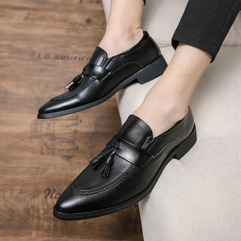 StilMann Herren Lederschuhe mit spitzer Zehenkappe