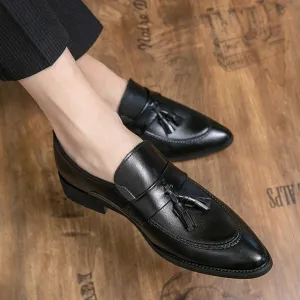 StilMann Herren Lederschuhe mit spitzer Zehenkappe